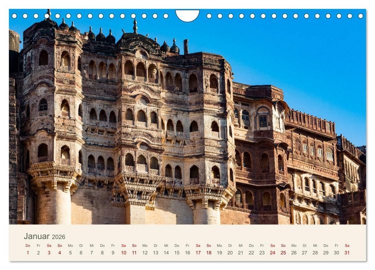 Produktbild: Rajasthan - Architektur im Land der K&ouml;nige (Wandkalender 2026 DIN A4 quer), CALVENDO Monatskalender