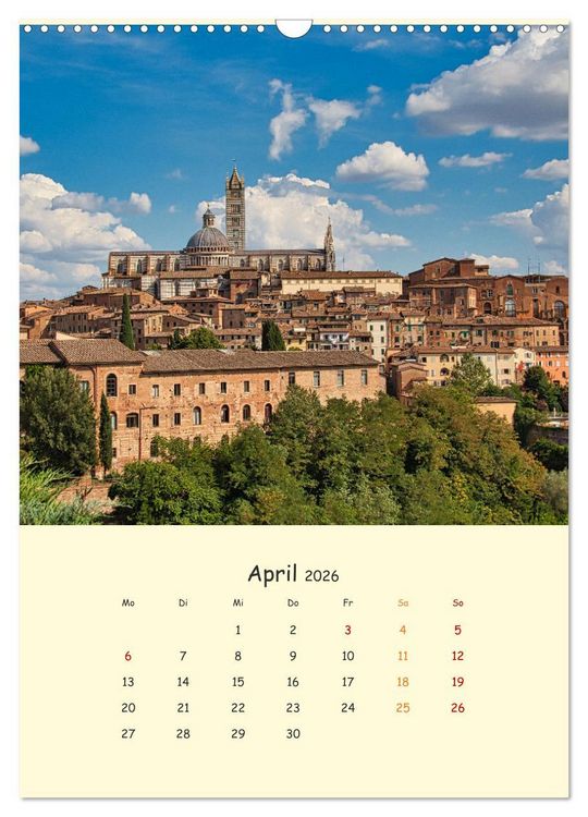 Produktbild: Siena - Impressionen (Wandkalender 2026 DIN A3 hoch), CALVENDO Monatskalender