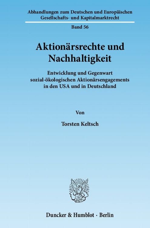 Produktbild: Aktion&auml;rsrechte und Nachhaltigkeit.