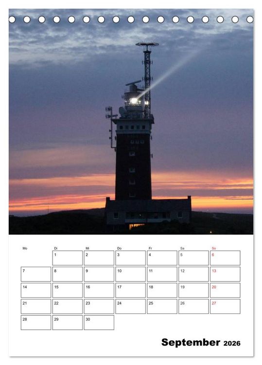 Produktbild: Einzigartige Insel Helgoland (Tischkalender 2026 DIN A5 hoch), CALVENDO Monatskalender