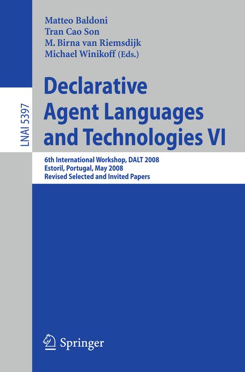 Produktbild: Declarative Agent Languages and Technologies VI