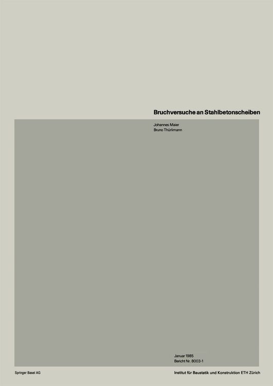 Produktbild: Bruchversuche an Stahlbetonscheiben