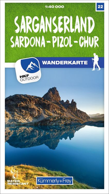 Produktbild: K&uuml;mmerly+Frey Wanderkarte 22 Sarganserland 1:40.000