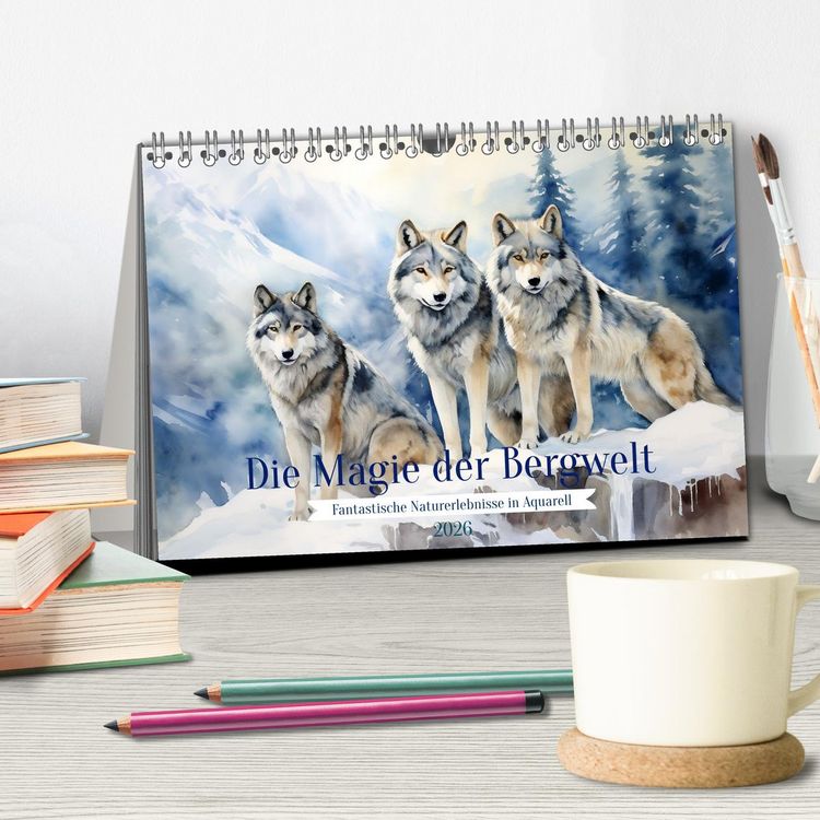 Produktbild: Die Magie der Bergwelt (Tischkalender 2026 DIN A5 quer), CALVENDO Monatskalender