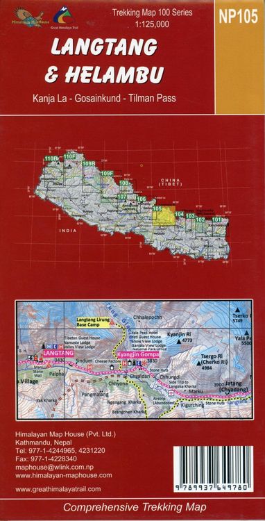 Produktbild: Langtang & Helambu 1:125 000 NP105