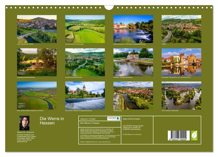 Produktbild: Die Werra in Hessen (Wandkalender 2026 DIN A3 quer), CALVENDO Monatskalender