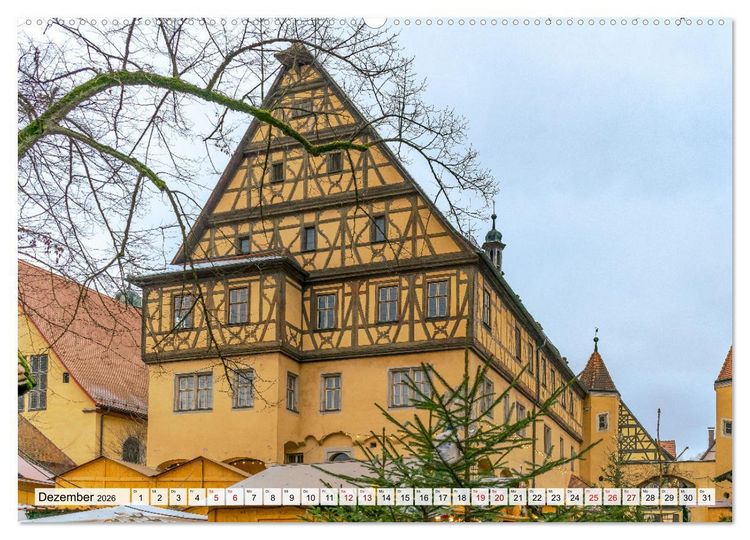 Produktbild: Ein Spaziergang durch Dinkelsb&uuml;hl (Wandkalender 2026 DIN A2 quer), CALVENDO Monatskalender