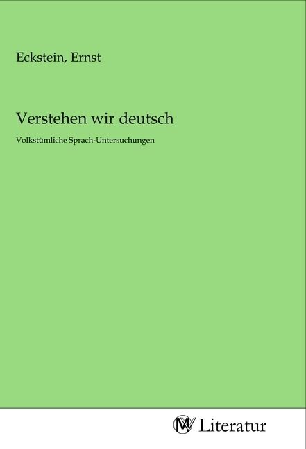 Produktbild: Verstehen wir deutsch