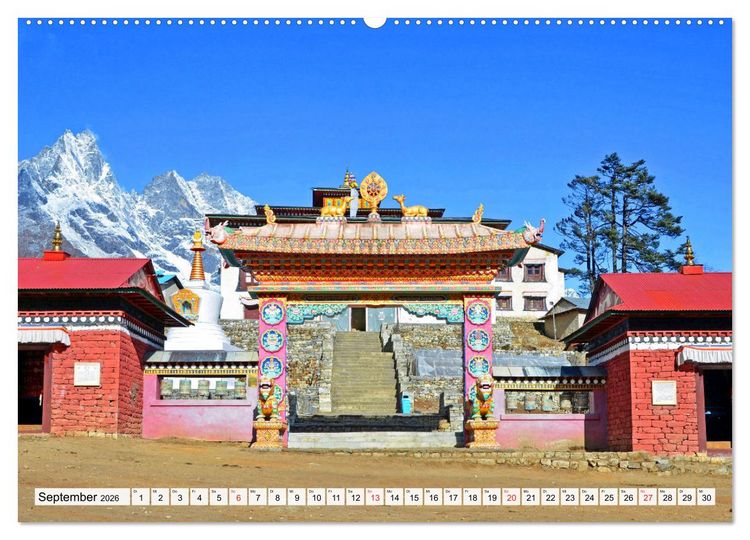 Produktbild: BUDDHISMUS in NEPAL (Wandkalender 2026 DIN A2 quer), CALVENDO Monatskalender
