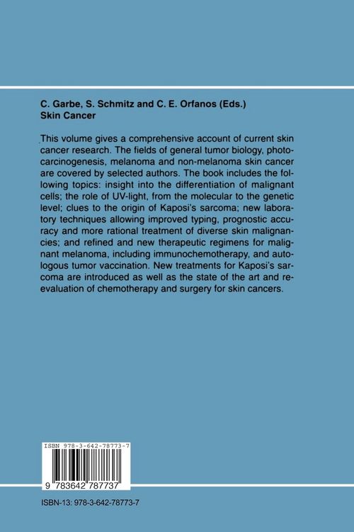 Produktbild: Skin Cancer: Basic Science, Clinical Research and Treatment