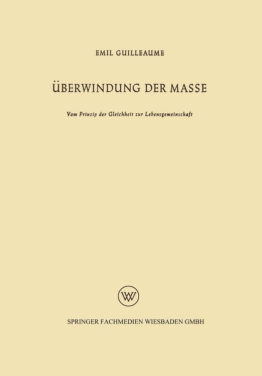 Produktbild: &Uuml;berwindung der Masse