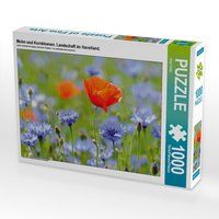 Produktbild: CALVENDO Puzzle Mohn und Kornblumen. Landschaft im Havelland. 1000 Teile Lege-Gr&ouml;&szlig;e 64 x 48 cm Foto-Puzzle Bild von Anja Frost