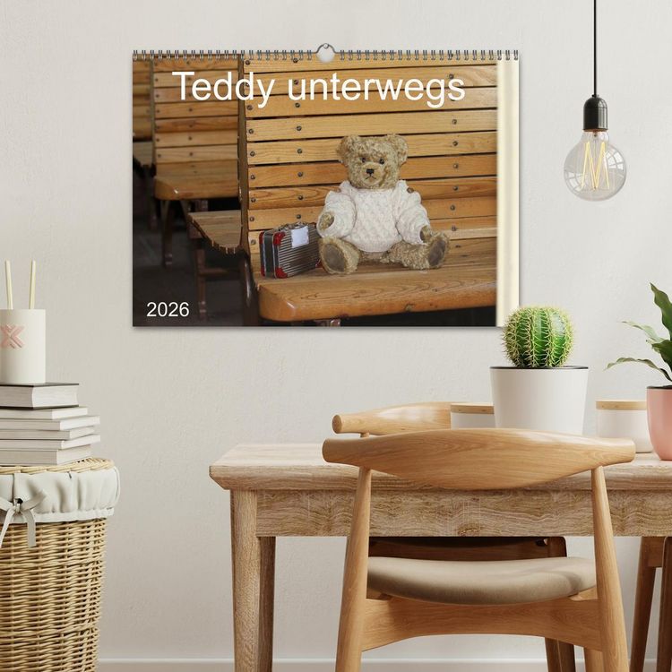 Produktbild: Teddy unterwegs (Wandkalender 2026 DIN A3 quer), CALVENDO Monatskalender
