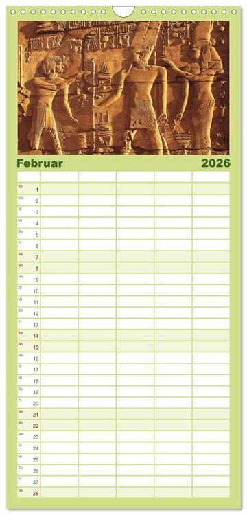 Produktbild: Familienplaner 2026 - &Auml;gypten mit 5 Spalten (Wandkalender, 21 x 45 cm) CALVENDO