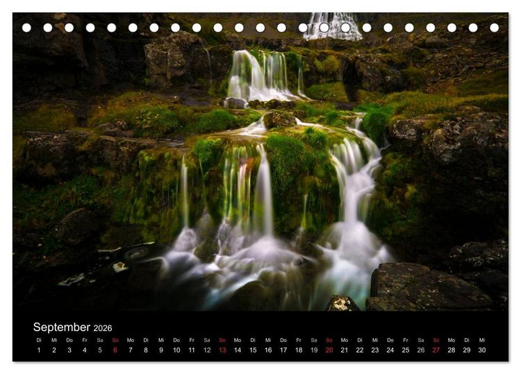 Produktbild: Island - Wundervolle Landschaften (Tischkalender 2026 DIN A5 quer), CALVENDO Monatskalender