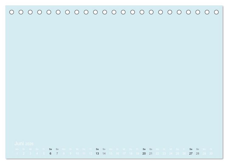 Produktbild: Bastelkalender - hell Blau (Tischkalender 2026 DIN A5 quer), CALVENDO Monatskalender