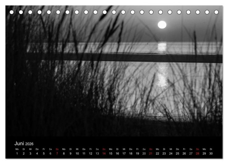 Produktbild: Das Licht in Schwarz und Wei&szlig; (Tischkalender 2026 DIN A5 quer), CALVENDO Monatskalender