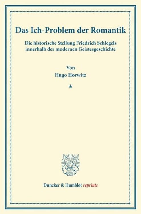 Produktbild: Das Ich-Problem der Romantik.