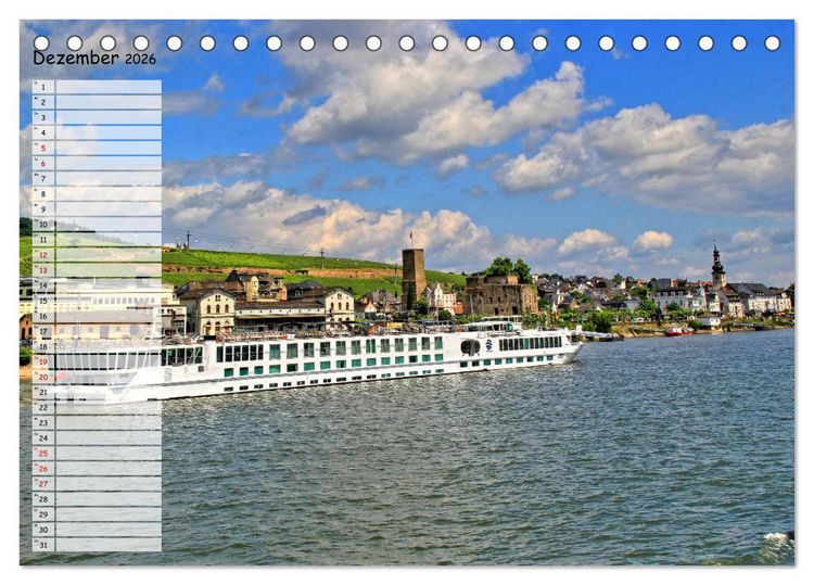 Produktbild: Von Lahnstein bis R&uuml;desheim - Am wundersch&ouml;nen Mittelrhein (Tischkalender 2026 DIN A5 quer), CALVENDO Monatskalender