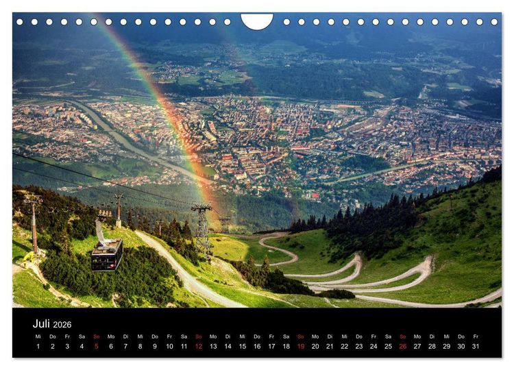 Produktbild: Innsbruck - Capital of the Alps (Wandkalender 2026 DIN A4 quer), CALVENDO Monatskalender