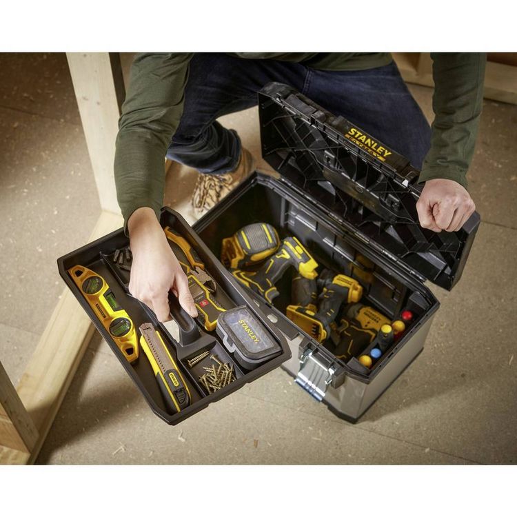 Produktbild: STANLEY 1-95-615 1-95-615 Werkzeugbox Schwarz, Grau