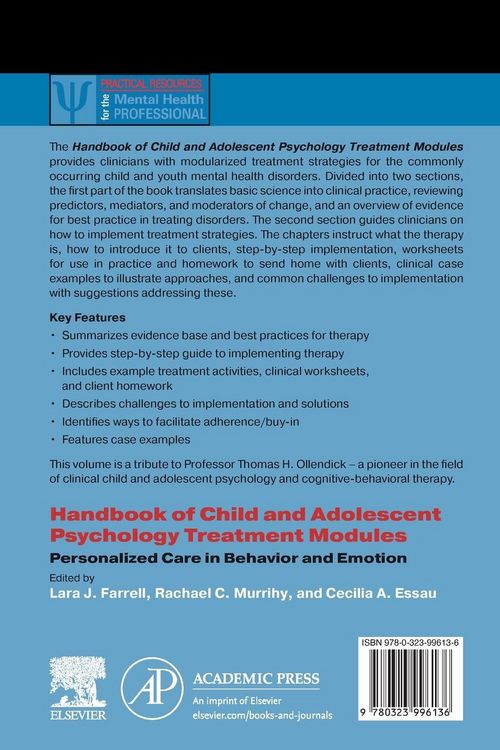 Produktbild: Handbook of Child and Adolescent Psychology Treatment Modules