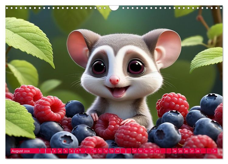 Produktbild: Niedliche Flugh&ouml;rnchen - Sugar Glider Jahresreise (Wandkalender 2026 DIN A3 quer), CALVENDO Monatskalender
