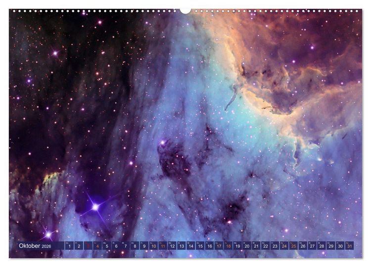 Produktbild: Galaxien, Sterne und Nebel: Leuchten aus dem All (hochwertiger Premium Wandkalender 2026 DIN A2 quer), Kunstdruck in Hochglanz