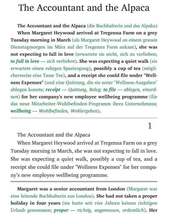Produktbild: Englisch lernen mit lustigen Kurzgeschichten (A2-B1) - The Therapy Alpacas of Truro (+ Audio-CD)