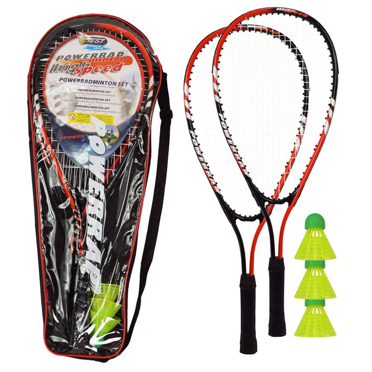 Produktbild: Power Badminton Set 2 Schl&auml;ger und 3 B&auml;lle 6 Teile