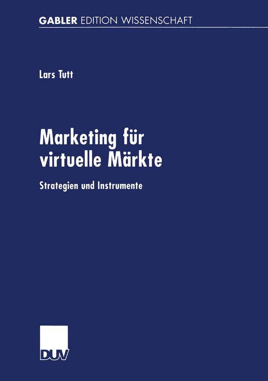 Produktbild: Marketing f&uuml;r virtuelle M&auml;rkte