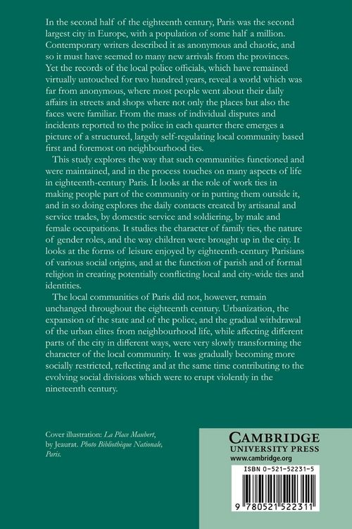 Produktbild: Neighbourhood and Community in Paris, 1740 1790