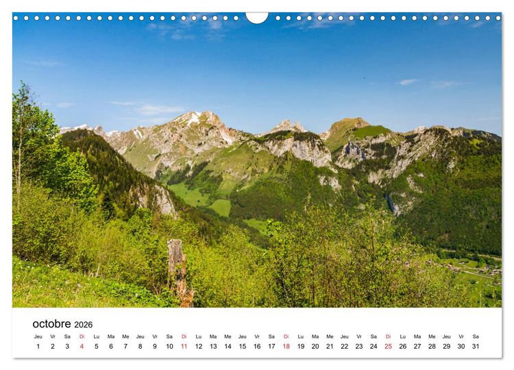 Produktbild: Randonn&eacute;es en Suisse alpages valaisans (Calendrier mural 2026 DIN A3 vertical), CALVENDO calendrier mensuel