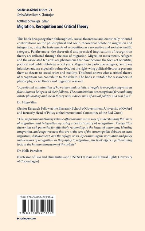 Produktbild: Migration, Recognition and Critical Theory