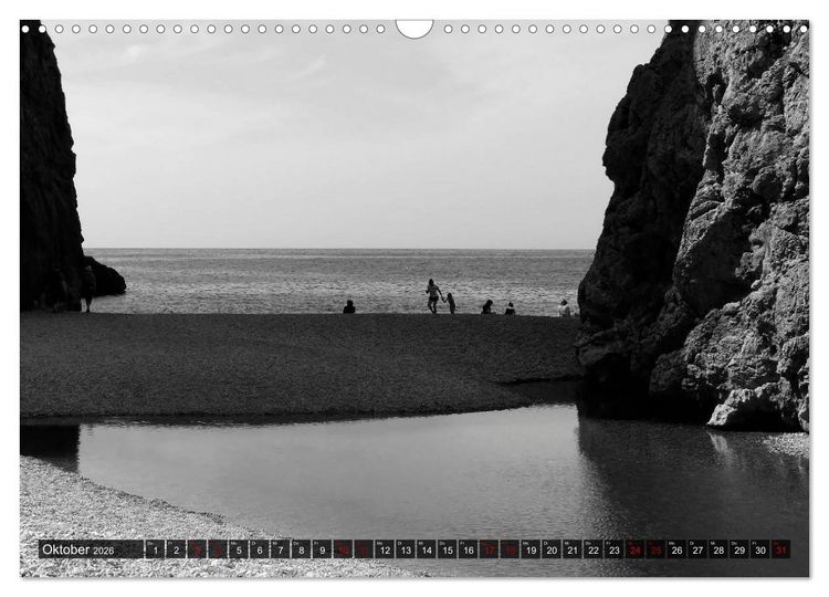Produktbild: Mallorca monochrom (Wandkalender 2026 DIN A3 quer), CALVENDO Monatskalender