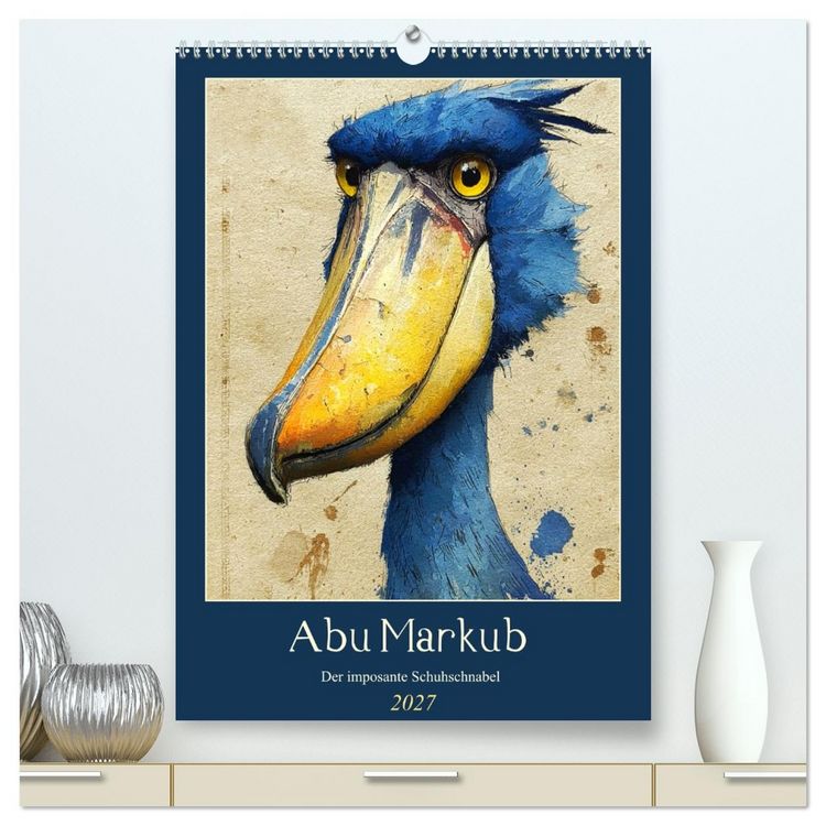 Produktbild: Abu Markub. Der imposante Schuhschnabel (hochwertiger Premium Wandkalender 2027 DIN A2 hoch), Kunstdruck in Hochglanz