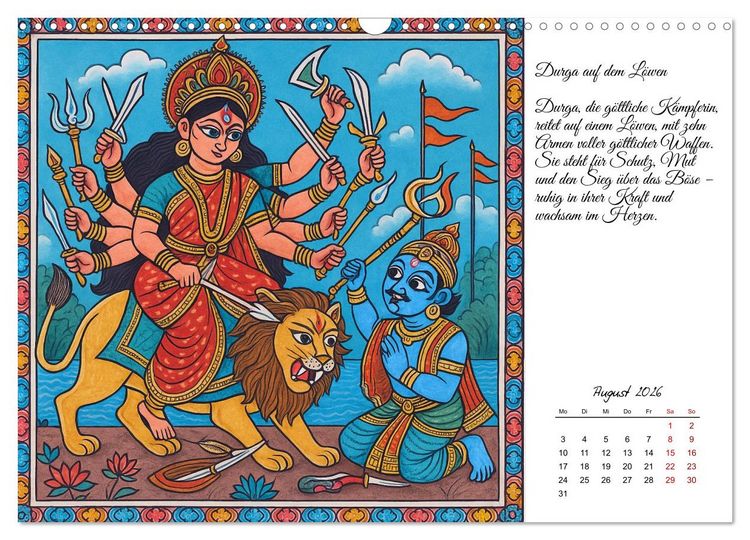 Produktbild: G&ouml;tterwelten des Hinduismus (Wandkalender 2026 DIN A3 quer), CALVENDO Monatskalender