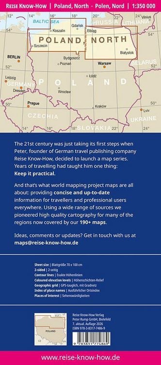 Produktbild: Reise Know-How Landkarte Polen, Nord | Poland, North (1:350.000)