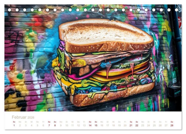 Produktbild: FAST FOOD STREET STYLE (Tischkalender 2026 DIN A5 quer), CALVENDO Monatskalender