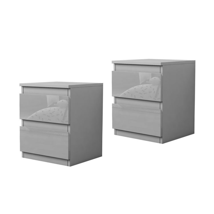 Produktbild: HTI-Living Nachtschrank Kenji grau 2er-Set Nachtschrank Kenji grau 2er-Set