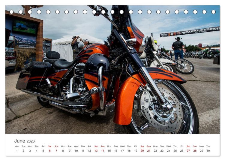 Produktbild: Sturgis - The most famous motorcycle rally in the world (Desk Calendar 2026 DIN A5 landscape), CALVENDO 12 Month DeskCalendar
