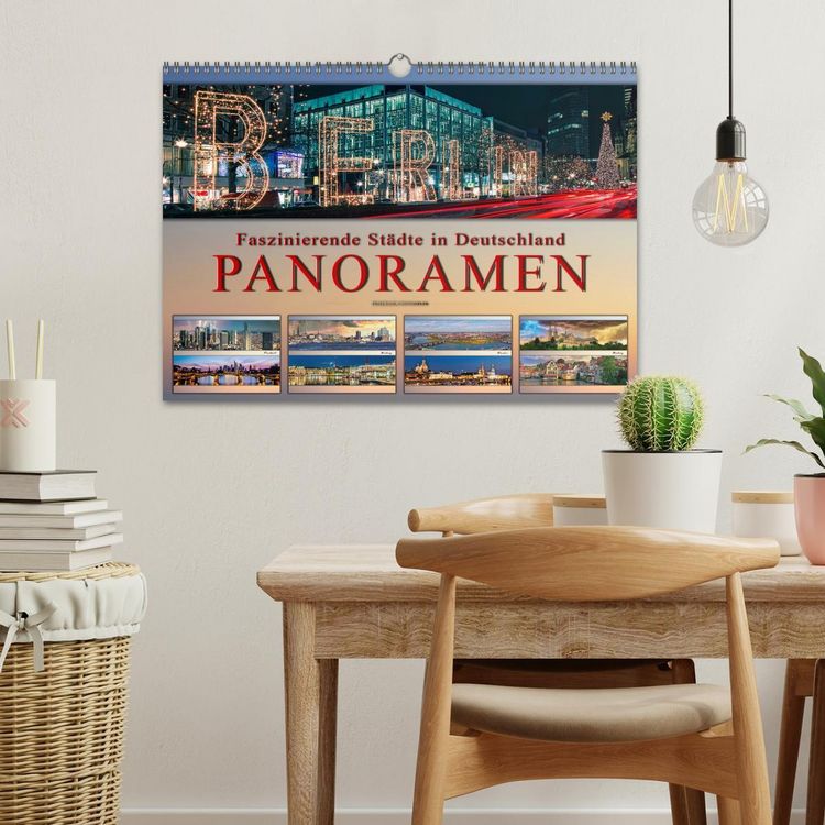 Produktbild: Faszinierende St&auml;dte in Deutschland - Panoramen (Wandkalender 2026 DIN A3 quer), CALVENDO Monatskalender