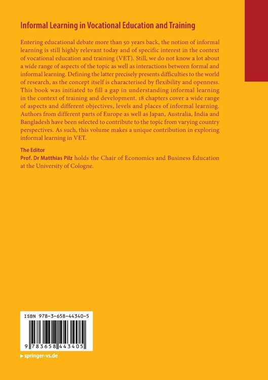 Produktbild: Informal Learning in Vocational Education and Training