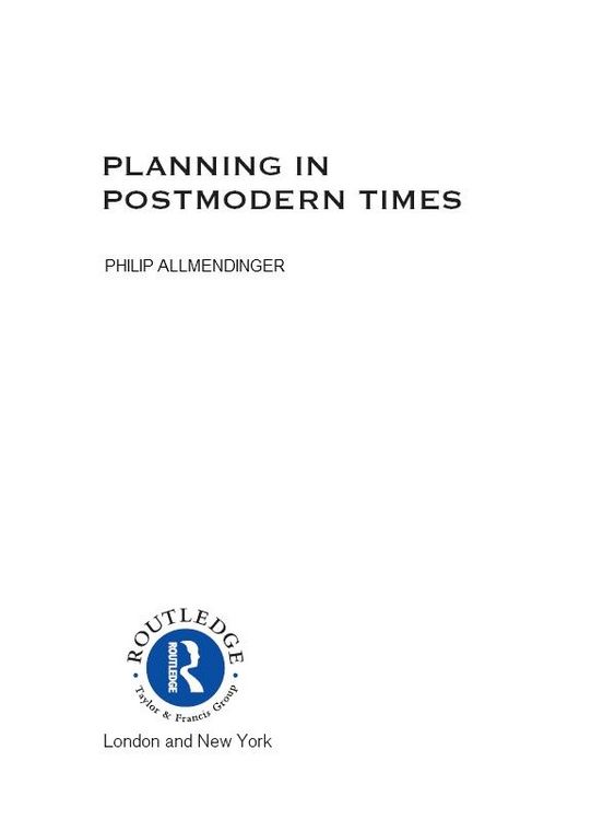 Produktbild: Planning in Postmodern Times