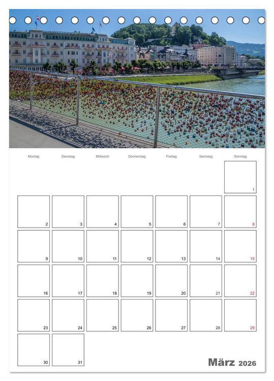 Produktbild: Bezauberndes SALZBURG / Terminplaner (Tischkalender 2026 DIN A5 hoch), CALVENDO Monatskalender
