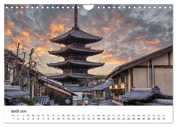 Produktbild: Merveilleux Japon (Calendrier mural 2026 DIN A4 vertical), CALVENDO calendrier mensuel