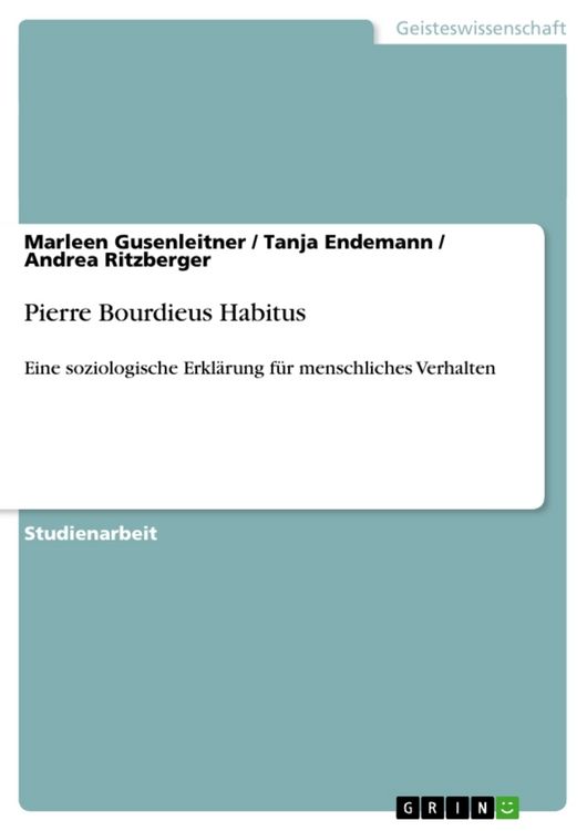Produktbild: Pierre Bourdieus Habitus