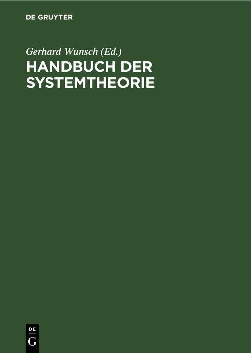 Produktbild: Handbuch der Systemtheorie