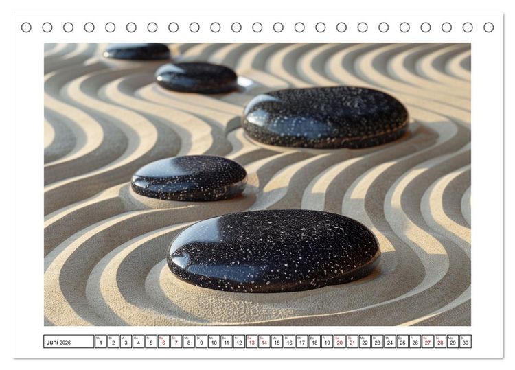 Produktbild: Augenmeditation im Zen Garten (Tischkalender 2026 DIN A5 quer), CALVENDO Monatskalender