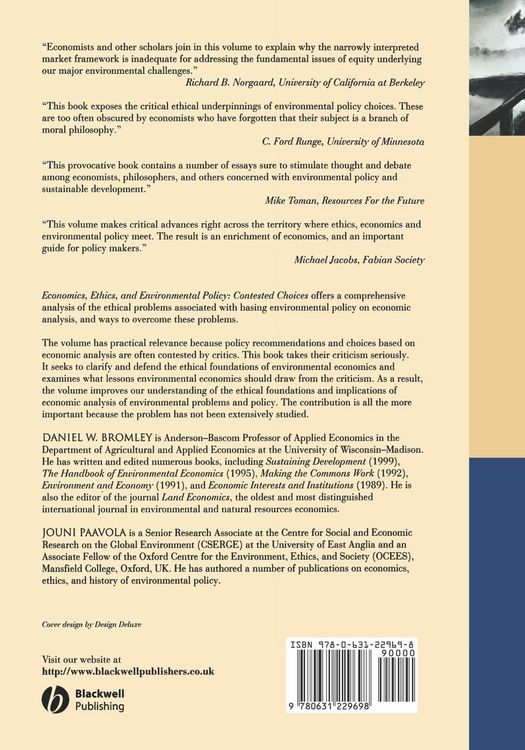 Produktbild: Econ Ethics Env Policy
